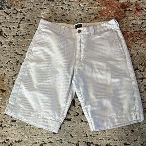 J. Crew Men's Blue Striped Seersucker Shorts Size 31